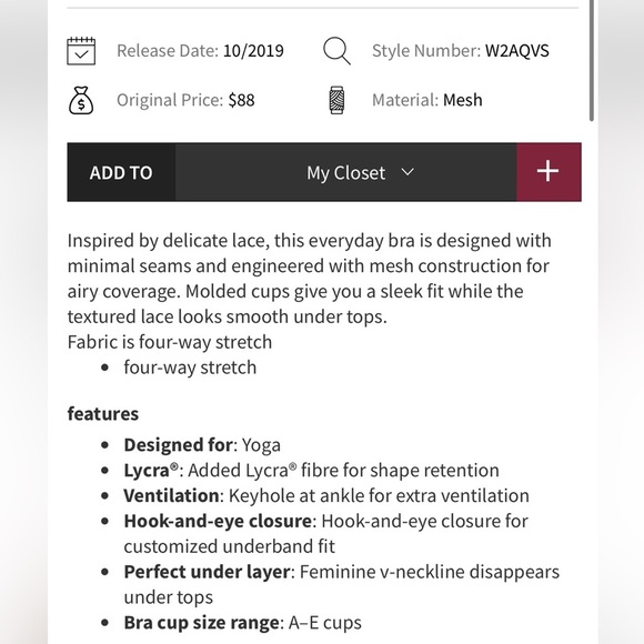 Lululemon Awake To Lace Bra - Picture 6 of 6